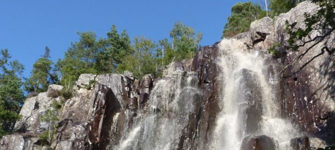 Beautiful Day by the Waterfall